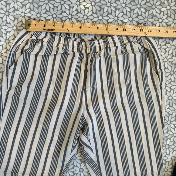 Women's Marine Layer Allison Pull On Pant, Blue/Blk Stripes, Size M - Picture 5 of 6